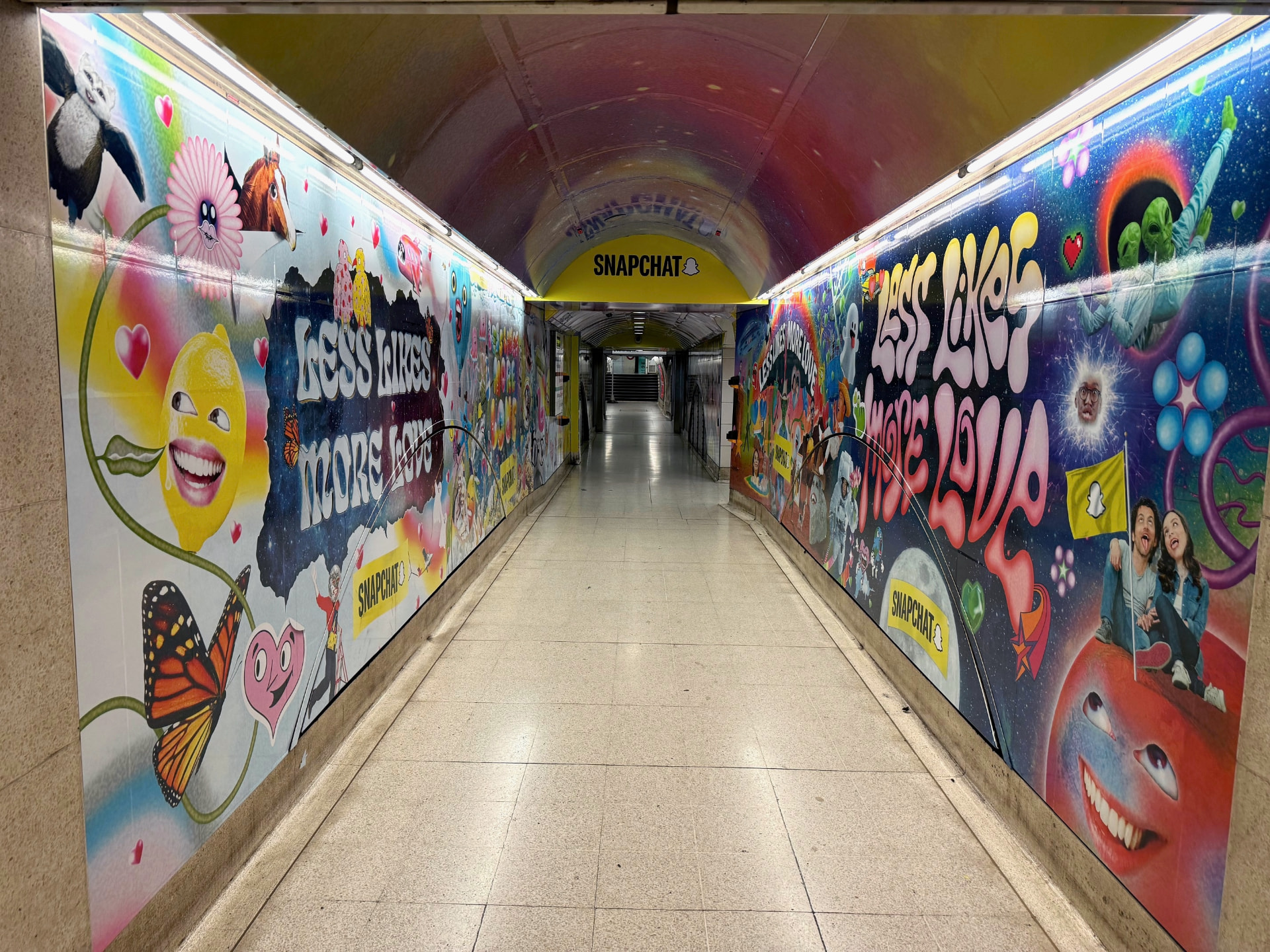 Snapchat campaign installation by Undercover Arts